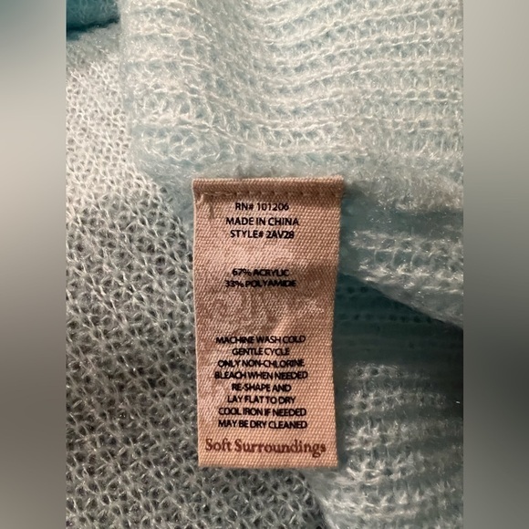 Soft Surroundings Lessie Button Duster Cardigan Sweater Hooded Size small EUC - Picture 4 of 4